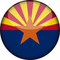 3D redonda de la bandera de Arizona