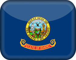 3D de la bandera de Idaho