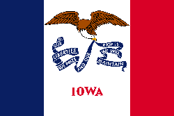Vector de la bandera de Iowa