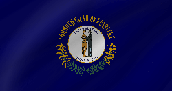 Ondulada de la bandera de Kentucky