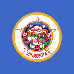 Cuadrada de la bandera de Minnesota