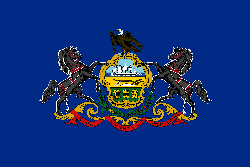 Vector de la bandera de Pensilvania