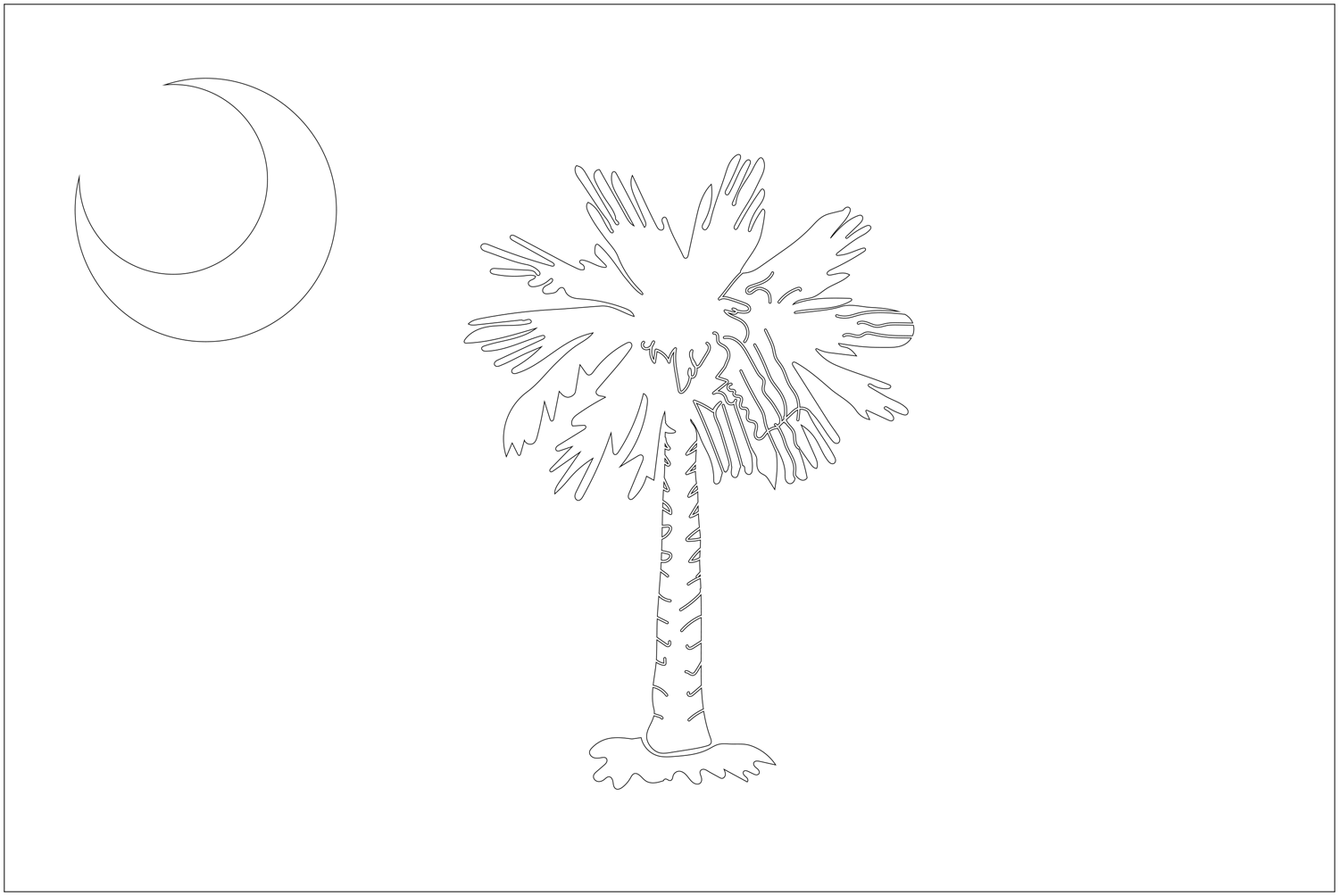 A4 de la bandera de Carolina del Sur