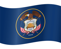 Ondeante de la bandera de Utah