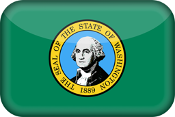 3D de la bandera de Washington