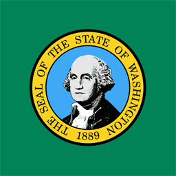 Cuadrada de la bandera de Washington
