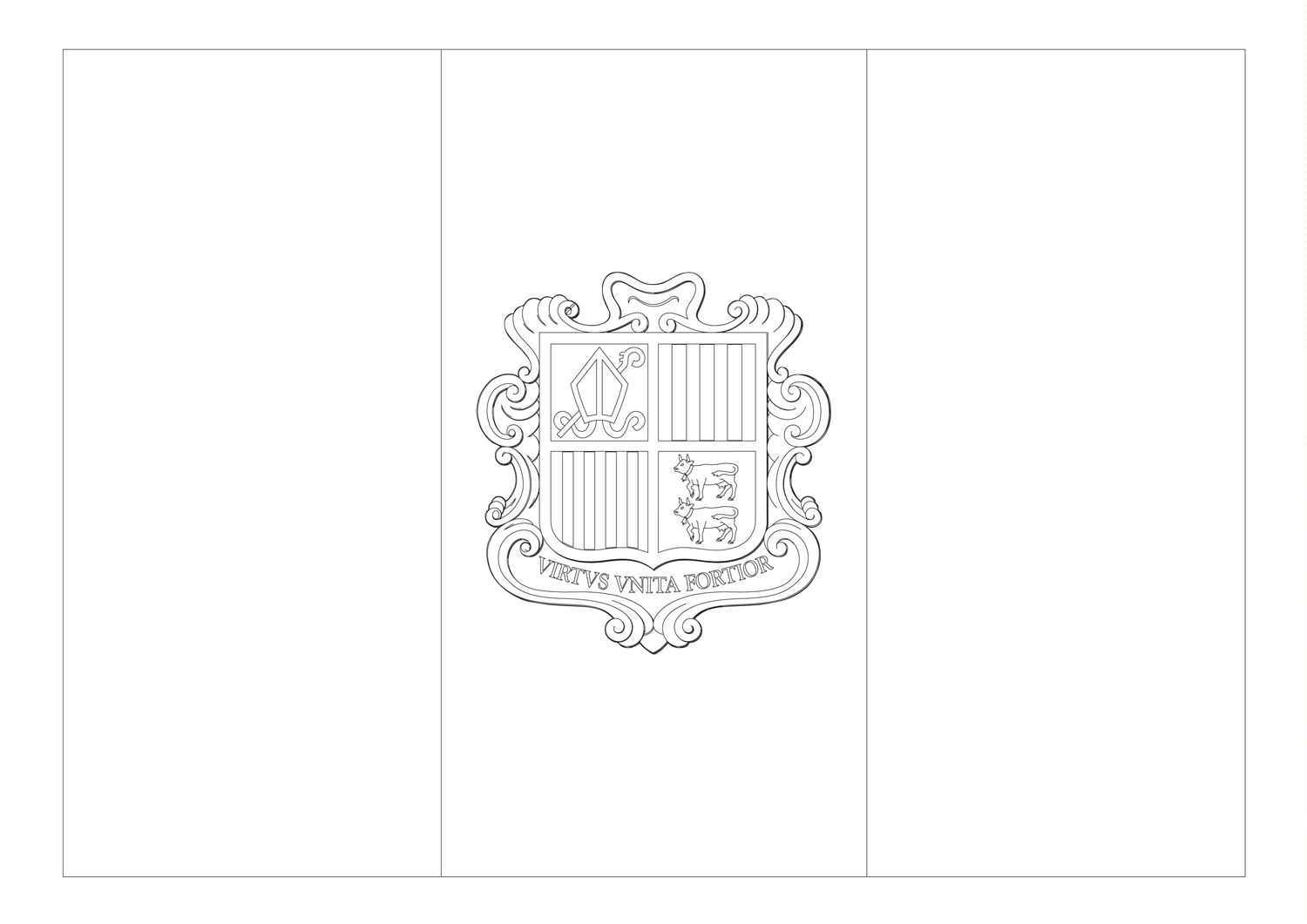 A4 de la bandera de Andorra