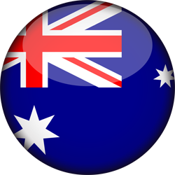 3D redonda de la bandera de Australia