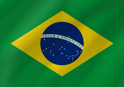 Ondulada de la bandera de Brasil
