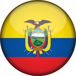 3D redonda de la bandera de Ecuador
