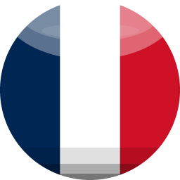 Botón redondo de la bandera de Francia