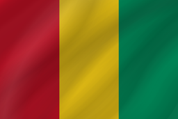 Ondulada de la bandera de Guinea