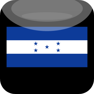 Botón cuadrado de la bandera de Honduras