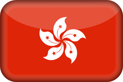 3D de la bandera de Hong Kong