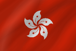 Ondulada de la bandera de Hong Kong