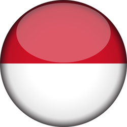 3D redonda de la bandera de Indonesia