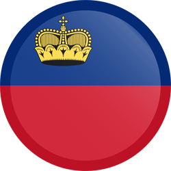 Botón redondo de la bandera de Liechtenstein