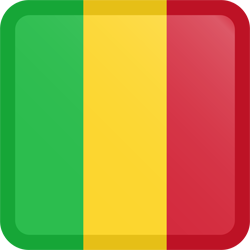 Botón cuadrado de la bandera de Mali