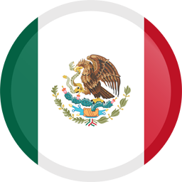 Botón redondo de la bandera de México