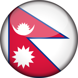 3D redonda de la bandera de Nepal