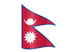 Ondeante de la bandera de Nepal