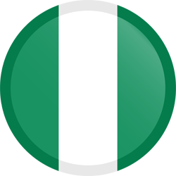 Botón redondo de la bandera de Nigeria