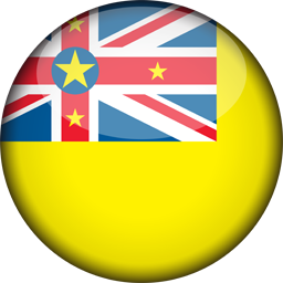 3D redonda de la bandera de Niue