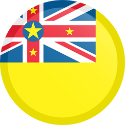 Botón redondo de la bandera de Niue