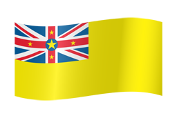Ondeante de la bandera de Niue