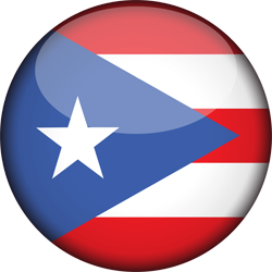3D redonda de la bandera de Puerto Rico