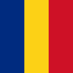 Cuadrada de la bandera de Rumanía