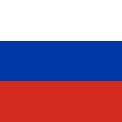 Cuadrada de la bandera de Rusia