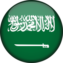 3D redonda de la bandera de Arabia Saudí