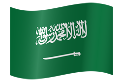 Ondeante de la bandera de Arabia Saudí