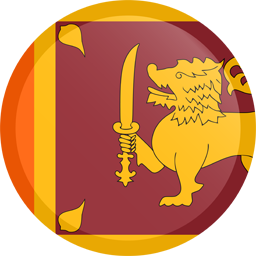 Botón redondo de la bandera de Sri Lanka