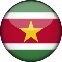 3D redonda de la bandera de Surinam