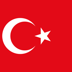 Cuadrada de la bandera de Turquía
