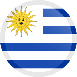 Botón redondo de la bandera de Uruguay