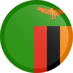 Botón redondo de la bandera de Zambia