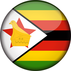 3D redonda de la bandera de Zimbabue